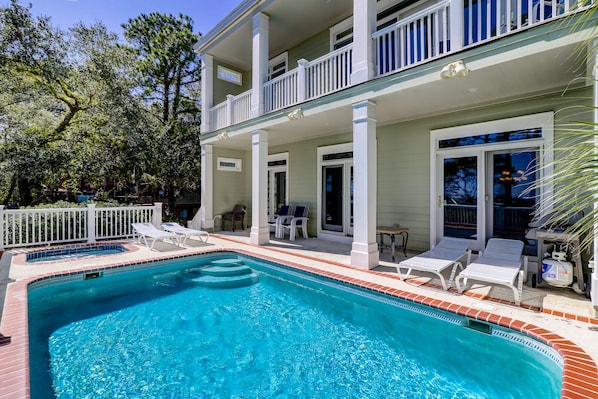 A heated pool