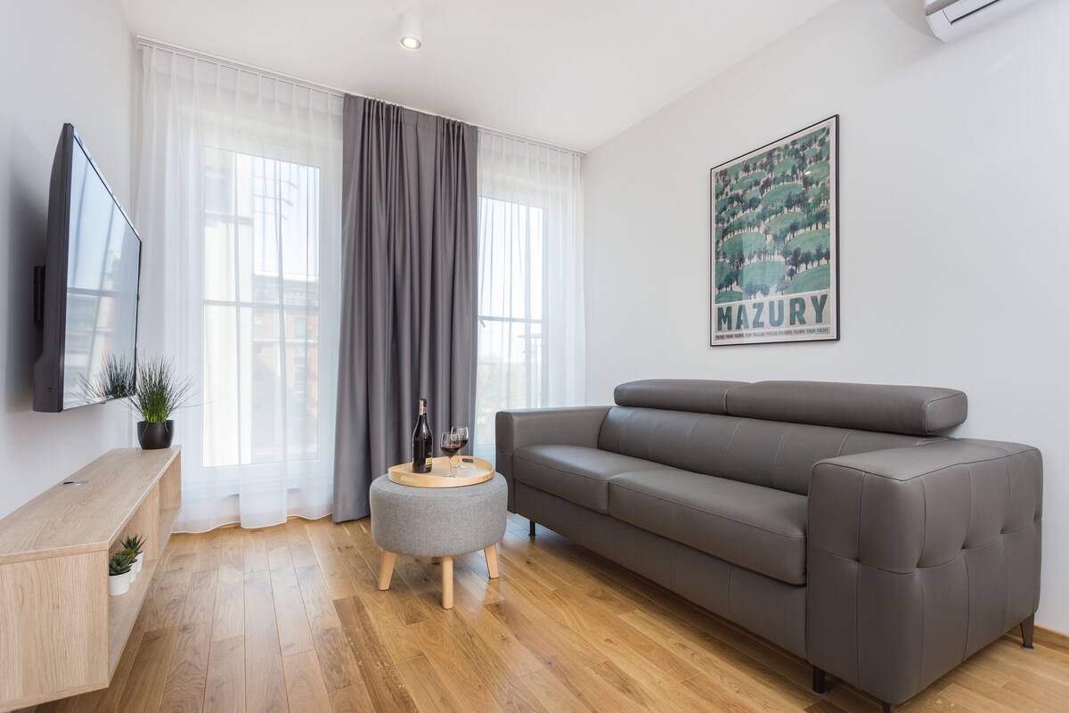 Deluxe-Apartment (Zablocie - 74) | Wohnzimmer | Smart-TV