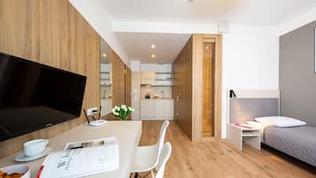 Studio, Accessible | Desk, laptop workspace, soundproofing, iron/ironing board