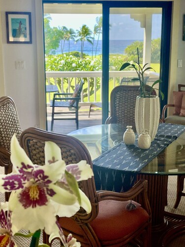 Poipun haaksirikkojen rantakoti merinäköalalla ja ilmastoinnilla