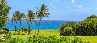 FULL OCEAN VIEWS Poipu Beach House, LOVELY lanai and A/C