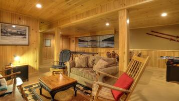 TV, fireplace, table tennis