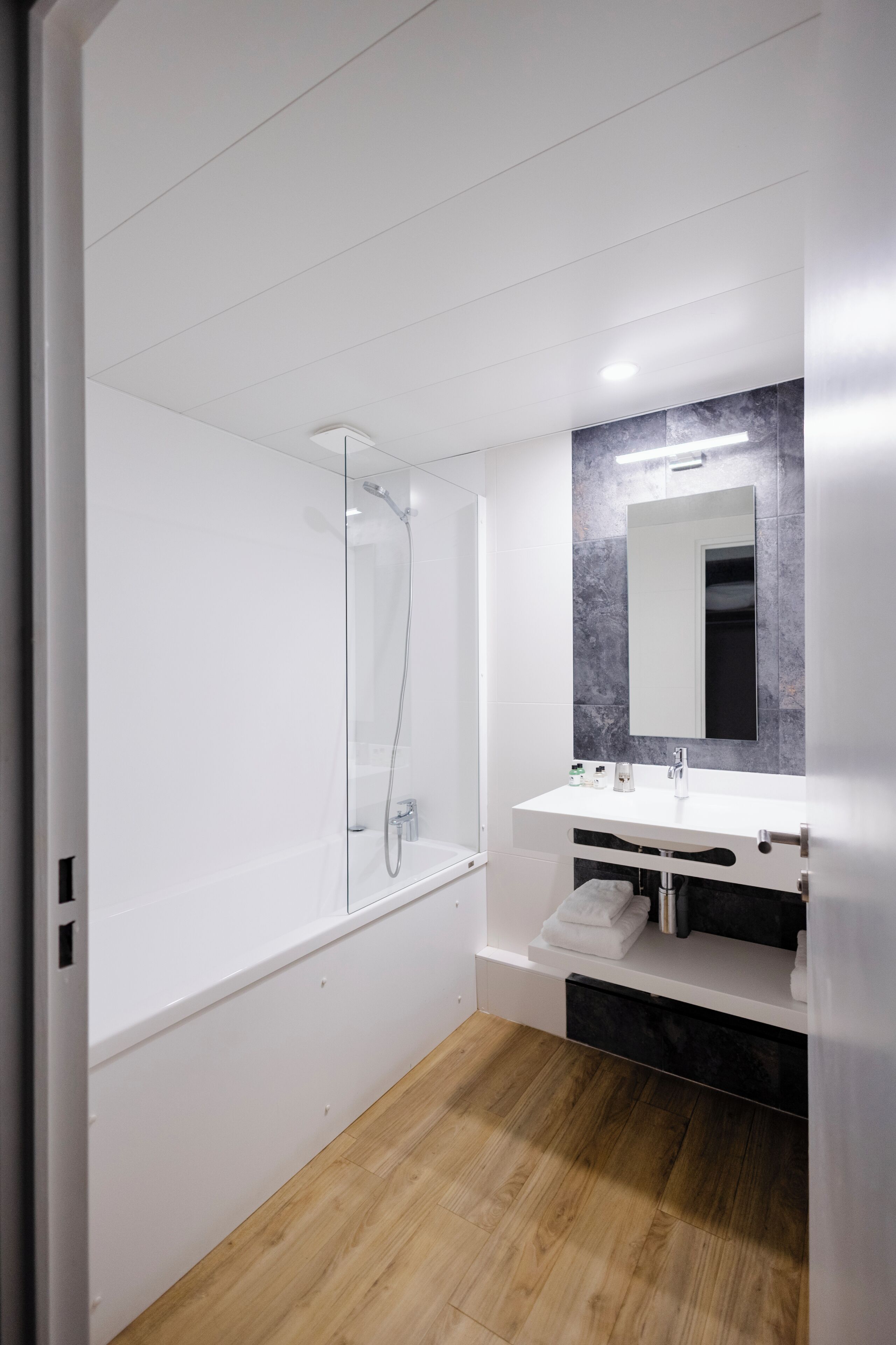 free toiletries, hair dryer, towels