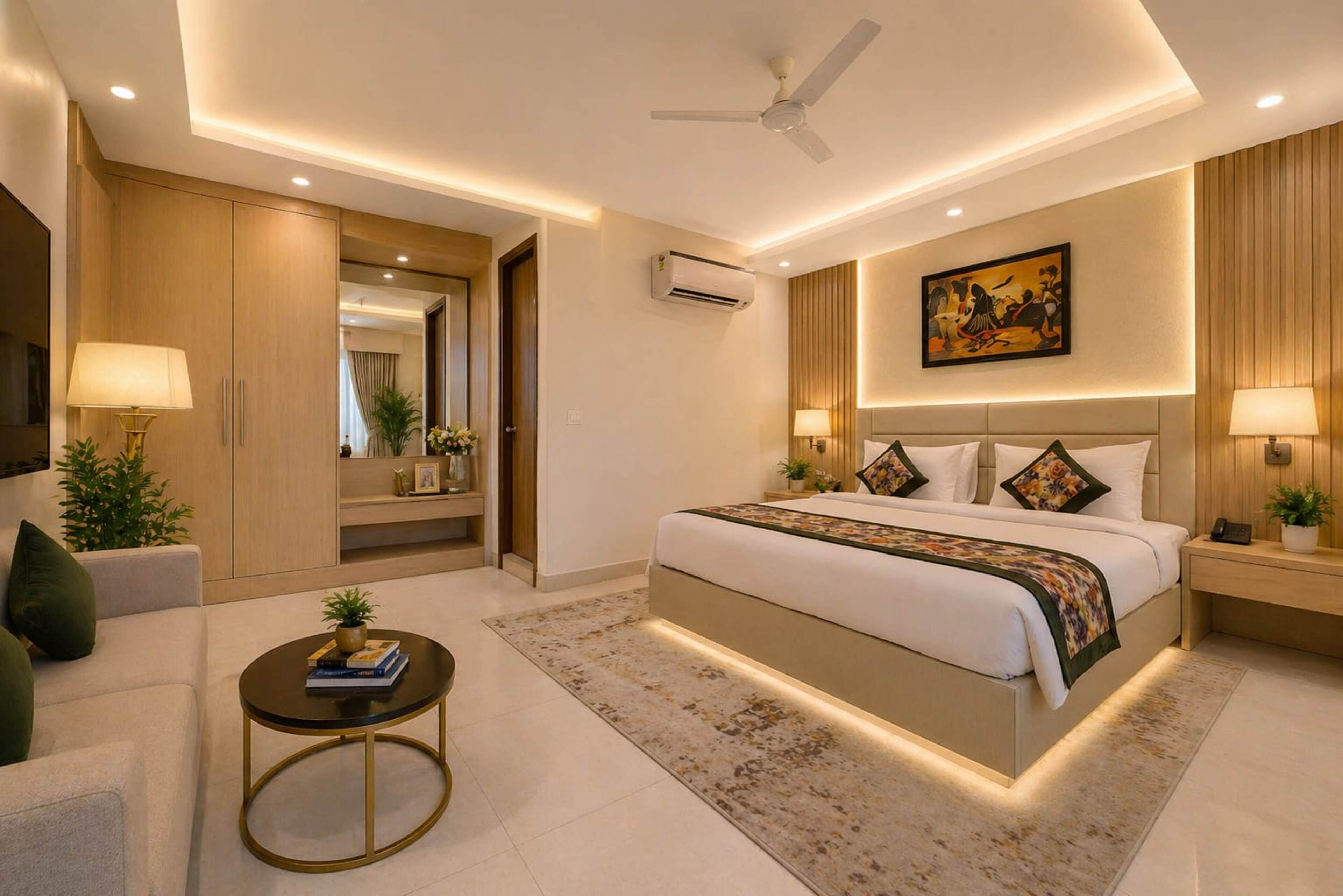 Desk, soundproofing, iron/ironing board, free WiFi