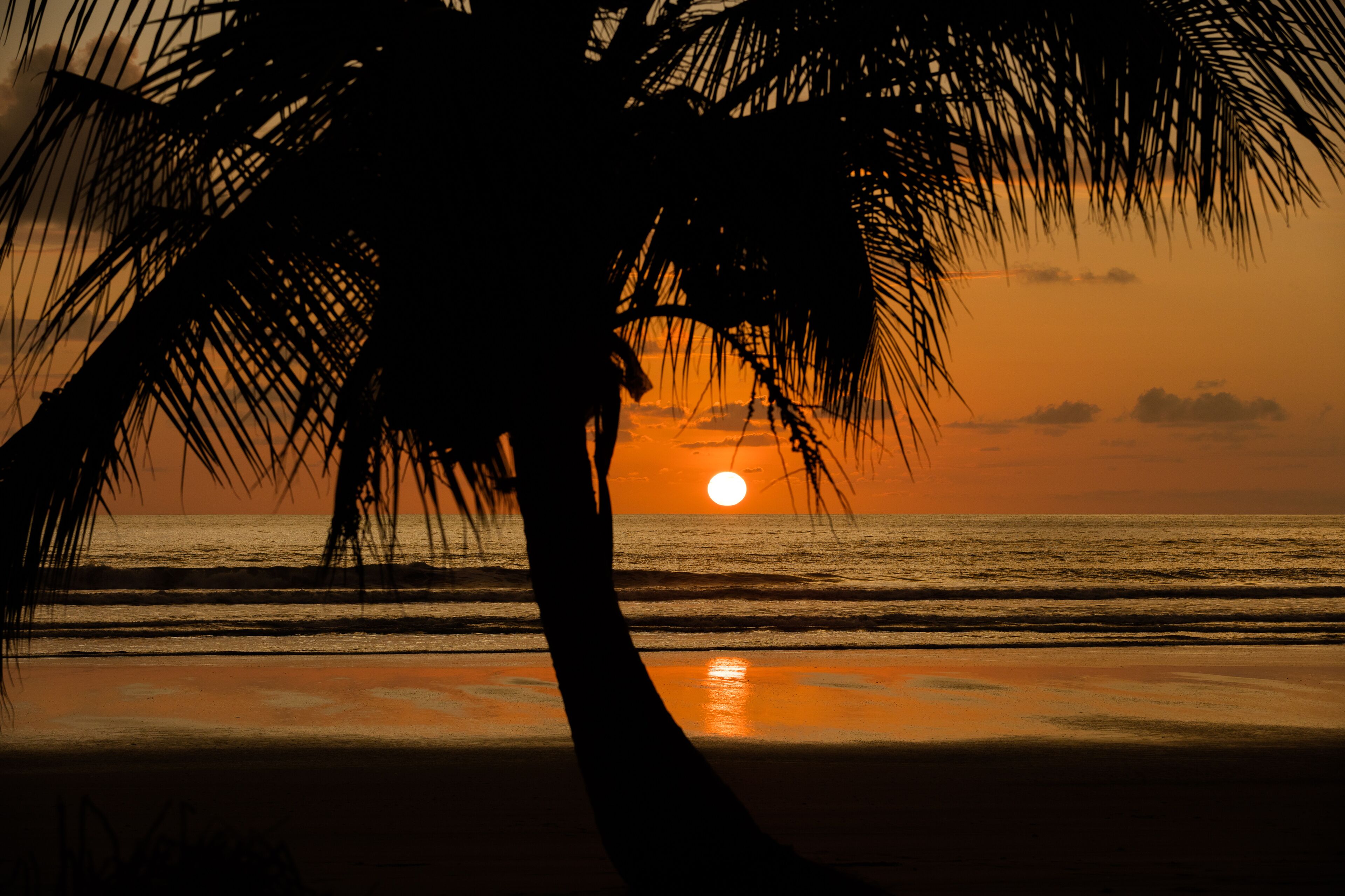 Sunset on El Castillo Private Island Beach