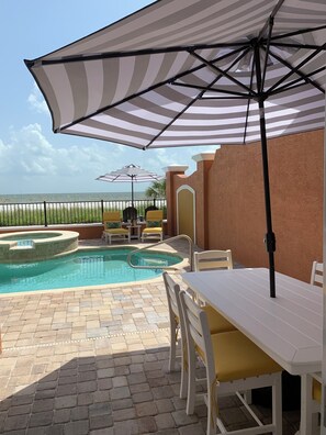 A heated pool