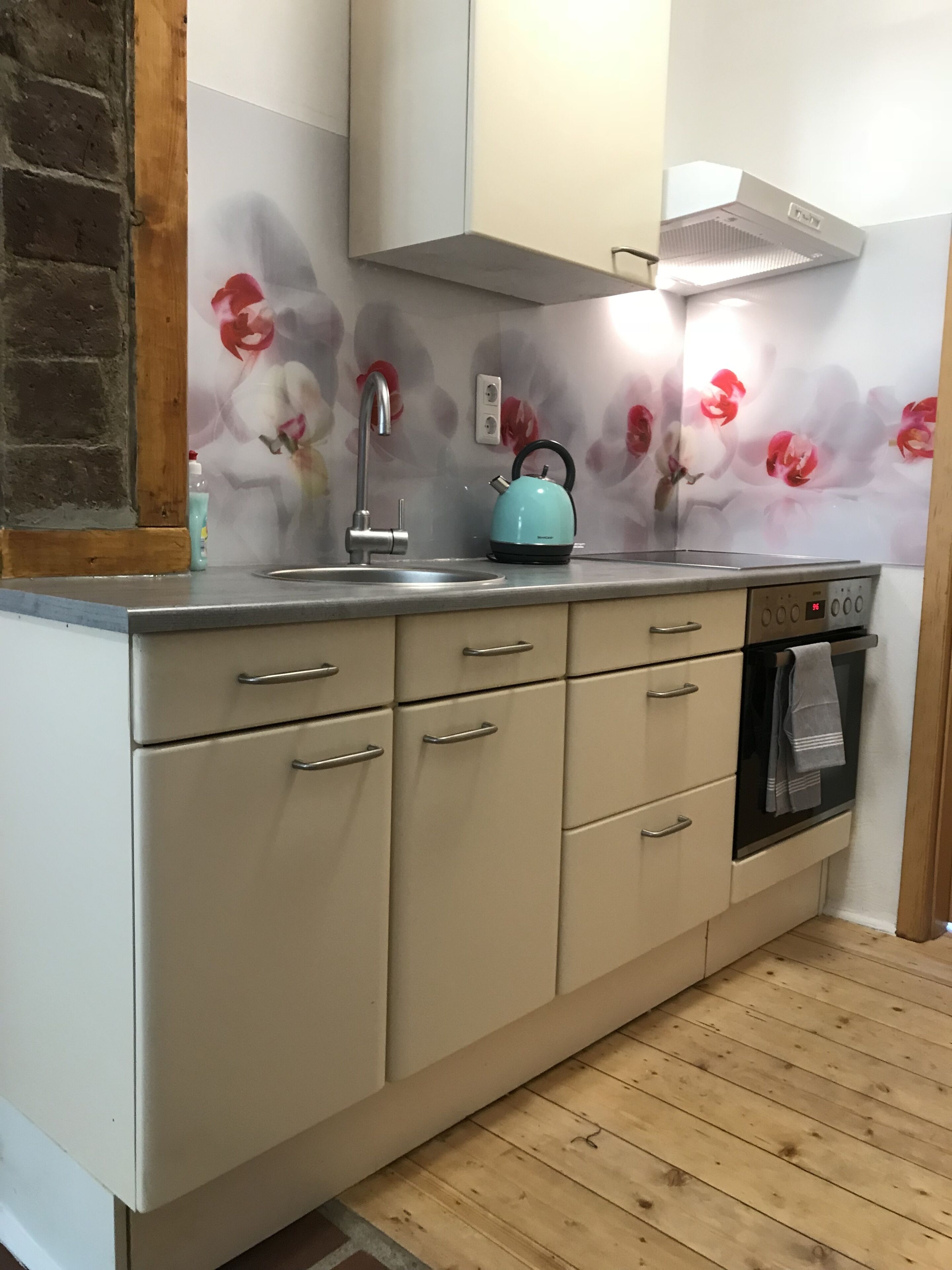 Kühlschrank, Mikrowelle, Herdplatte, Geschirrspüler