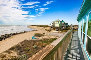 On the beach, beach towels