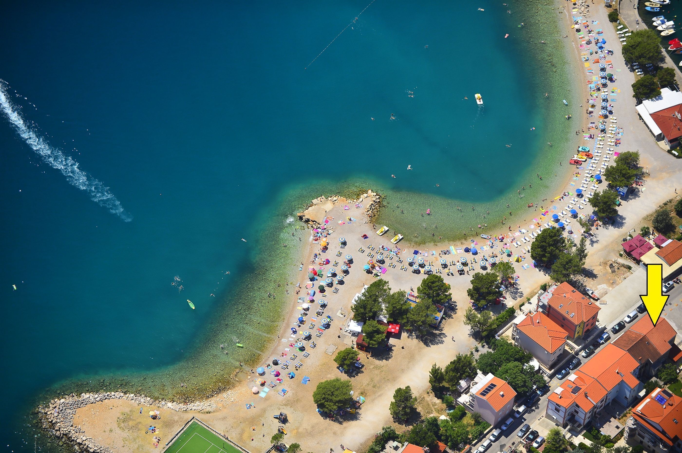 Byutsikt fra overnattingsstedet