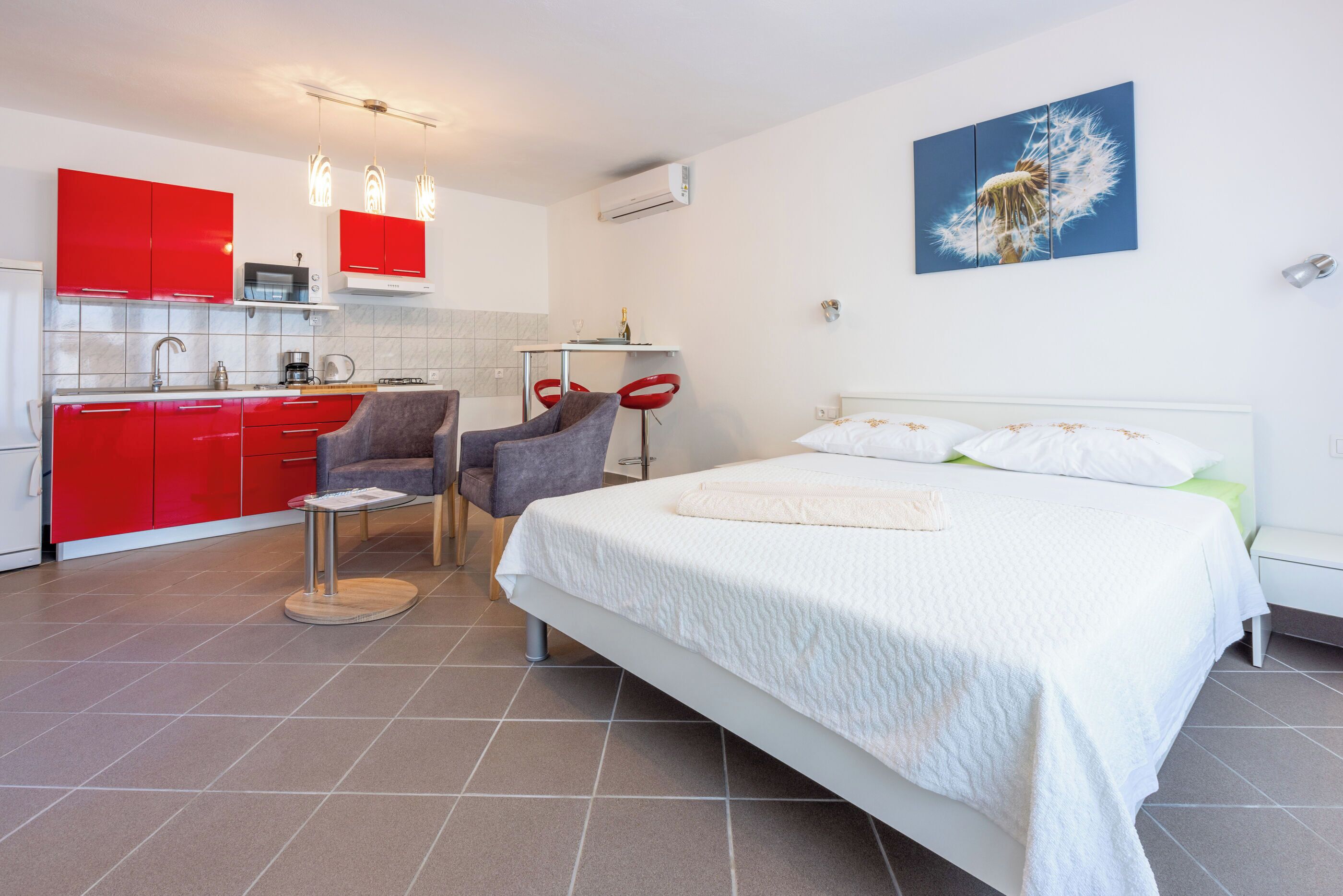 Studio (A2) | 2 Schlafzimmer, kostenloses WLAN, Bettwäsche