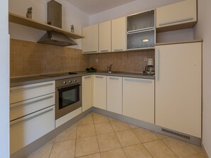 Fridge, oven, stovetop, espresso maker