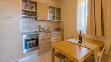Fridge, oven, stovetop, espresso maker