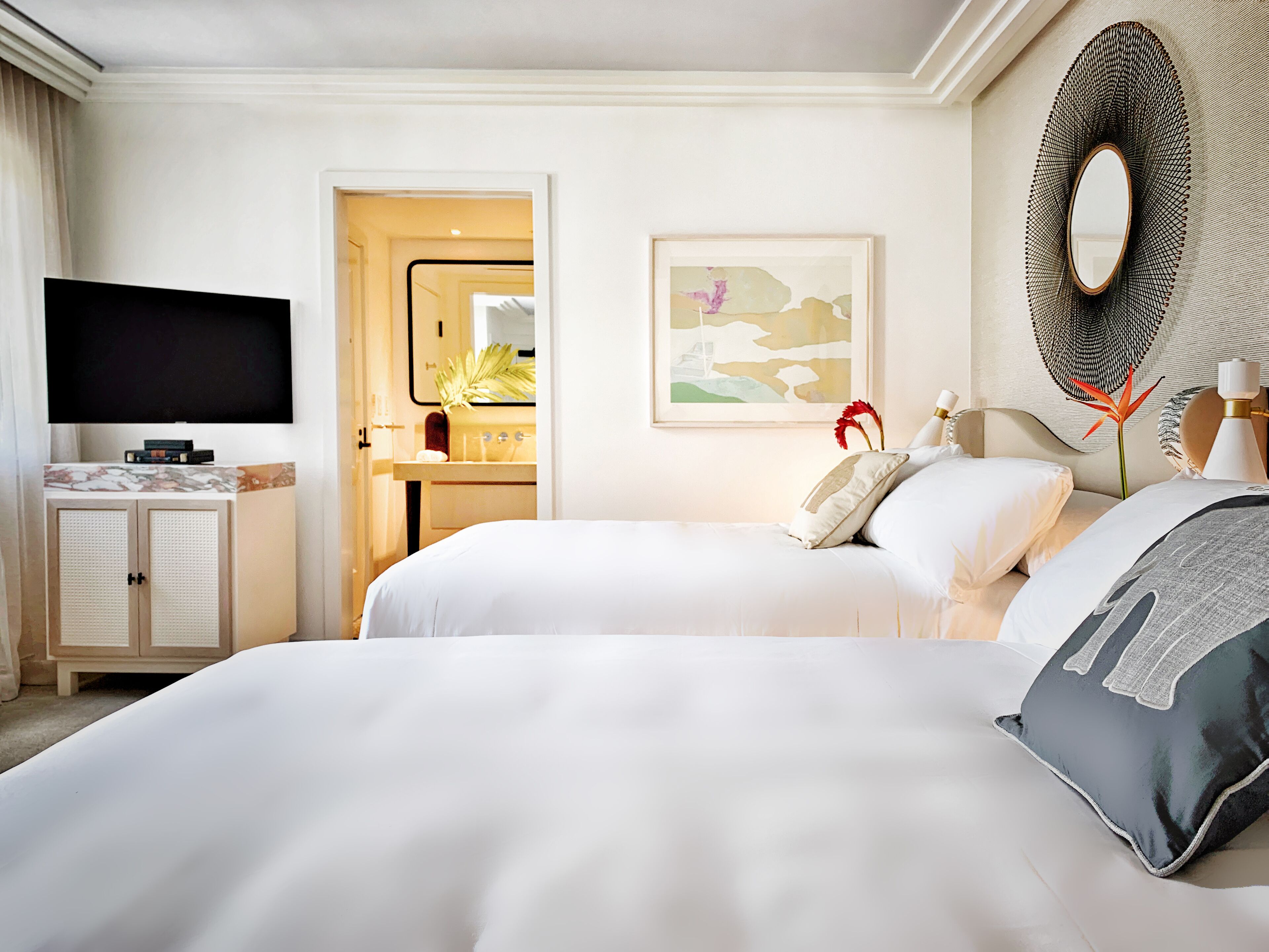 double queen room | 3 bedrooms, frette italian sheets, premium bedding, down duvets