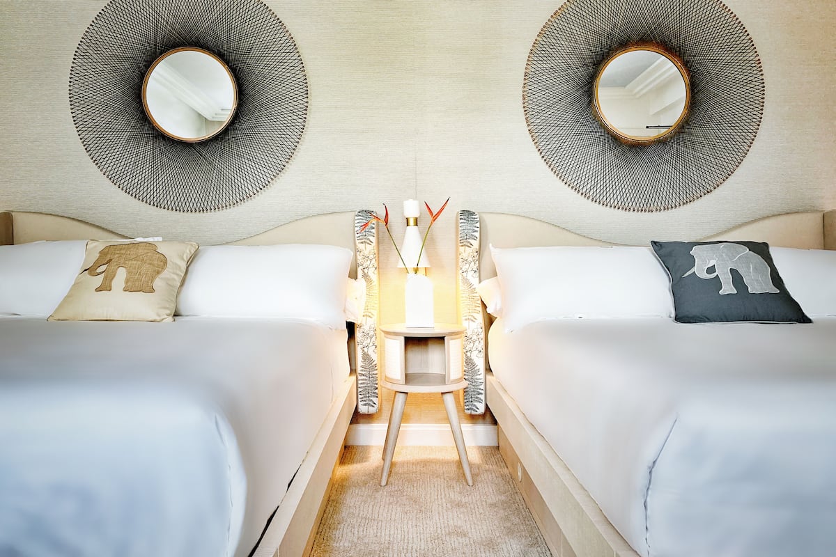 double queen room | 3 bedrooms, frette italian sheets, premium bedding, down duvets