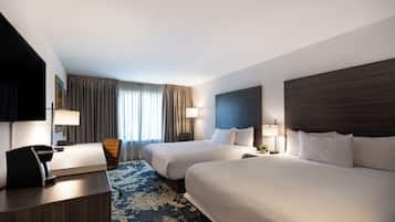 Standard Room, 2 Queen Beds | Pillowtop beds, in-room safe, desk, blackout drapes