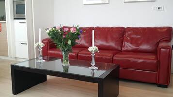 Panoramic Apartment, 1 Bedroom, Kitchen, Harbour View | Living area | Heated floors