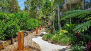 Property grounds - Baden 65 - Rainbow Shores. Overlooking lap pool. Ground Floor. Air Conditioning (RAINBOW BEACH)