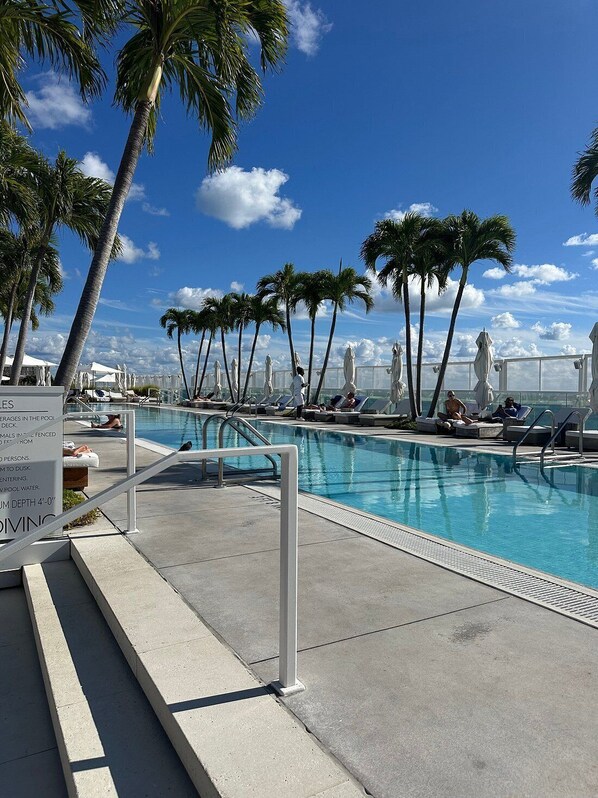 Outdoor pool, a heated pool
