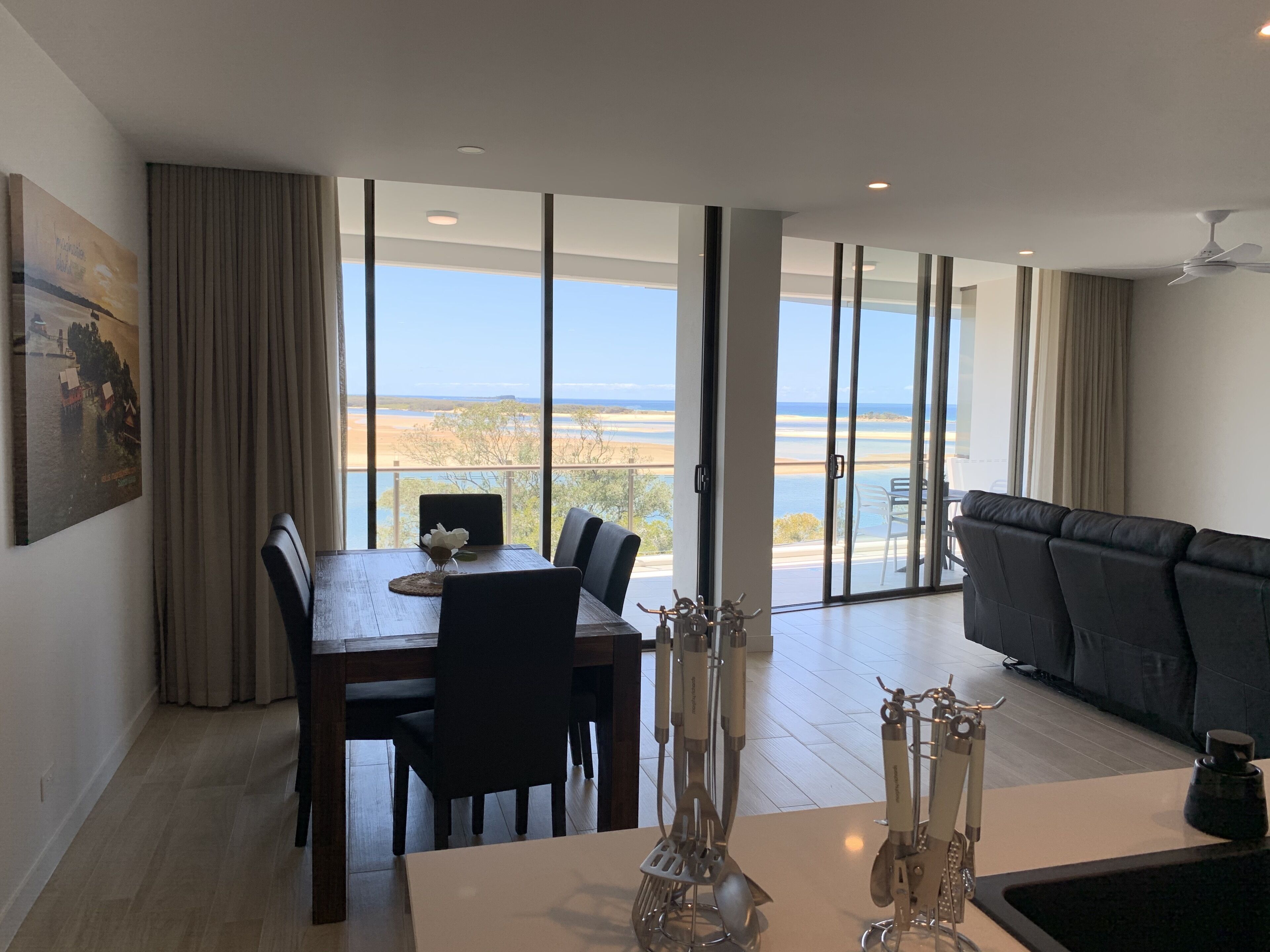 65-inch flat-screen TV with digital channels, Smart TV, Netflix