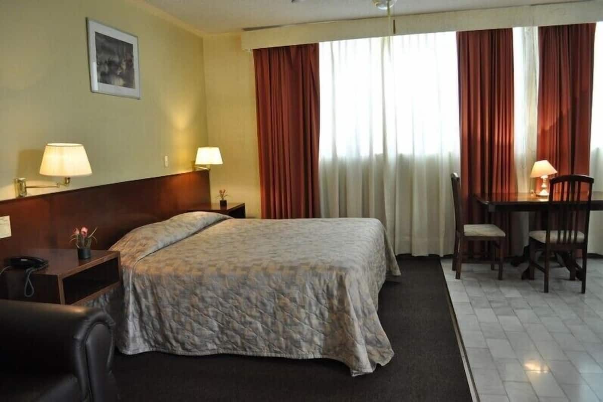 In-room safe, desk, laptop workspace, blackout curtains