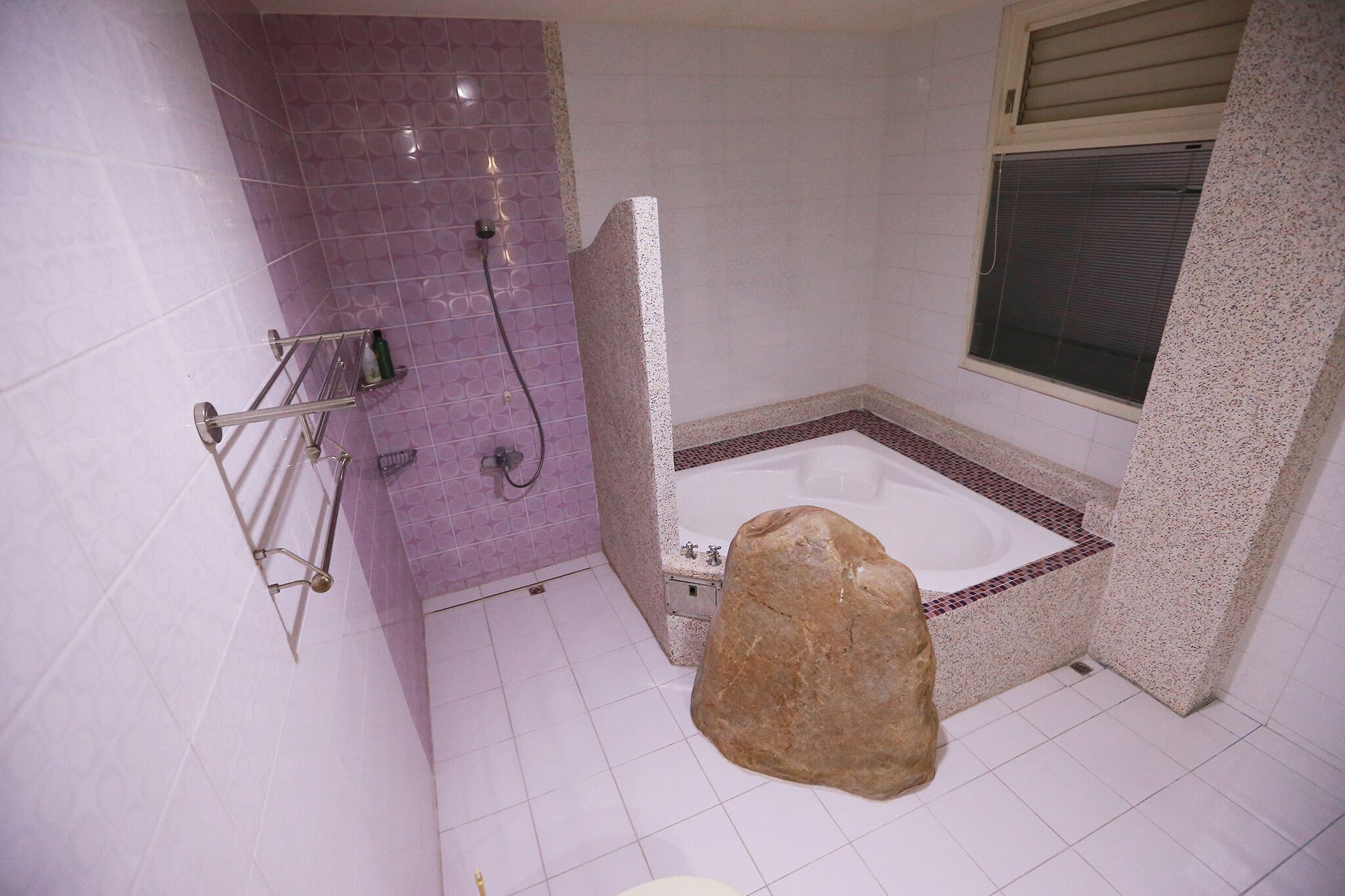 A bathroom with a bathtub, a shower, and a toilet.