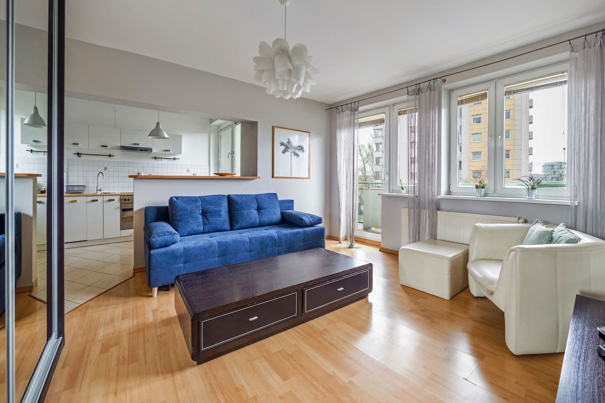 Apartment (2, Legionow 119 C) | Living area | Flat-screen TV