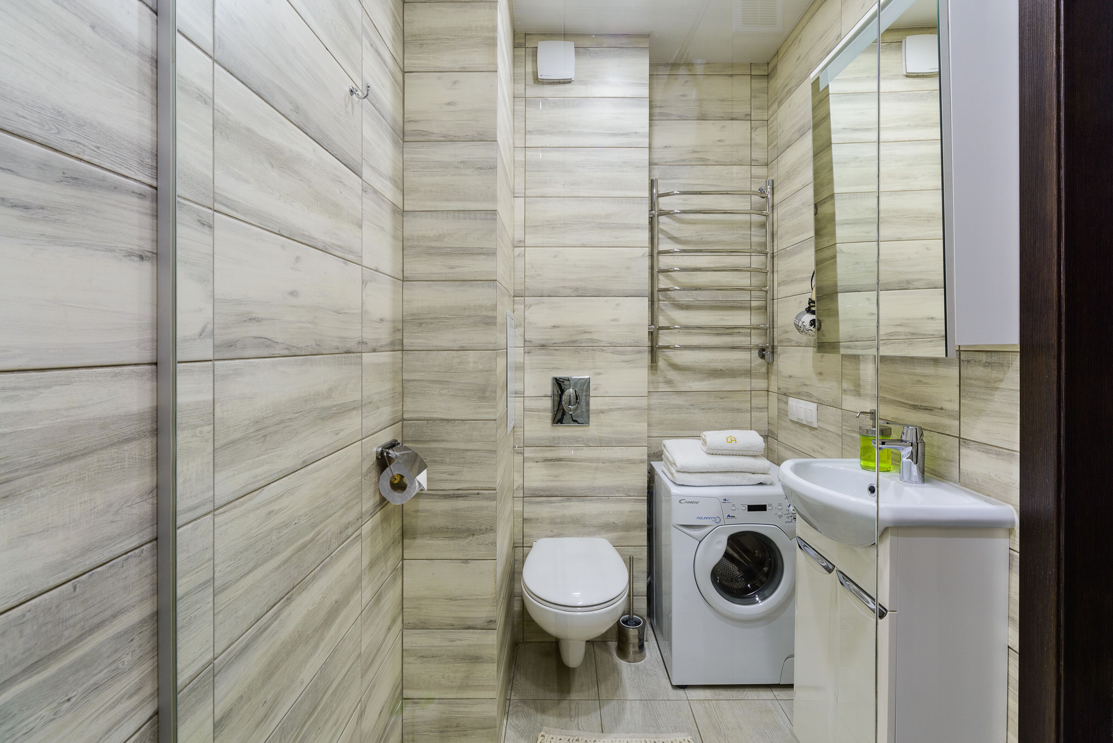 Apartment (nez 39-2) | Bilik Mandi | Pengering rambut, selipar, tuala disediakan, sabun 