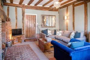 Cottage (2 Bedrooms) | Living room | TV, fireplace - Rose Cottage, Lavenham (Sudbury)
