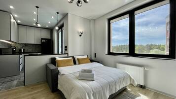 Iron/ironing board, bed sheets