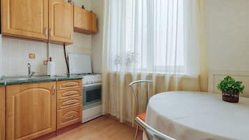 Apartment, 2 Bedrooms | Private kitchen | Full-sized fridge, microwave, oven, stovetop