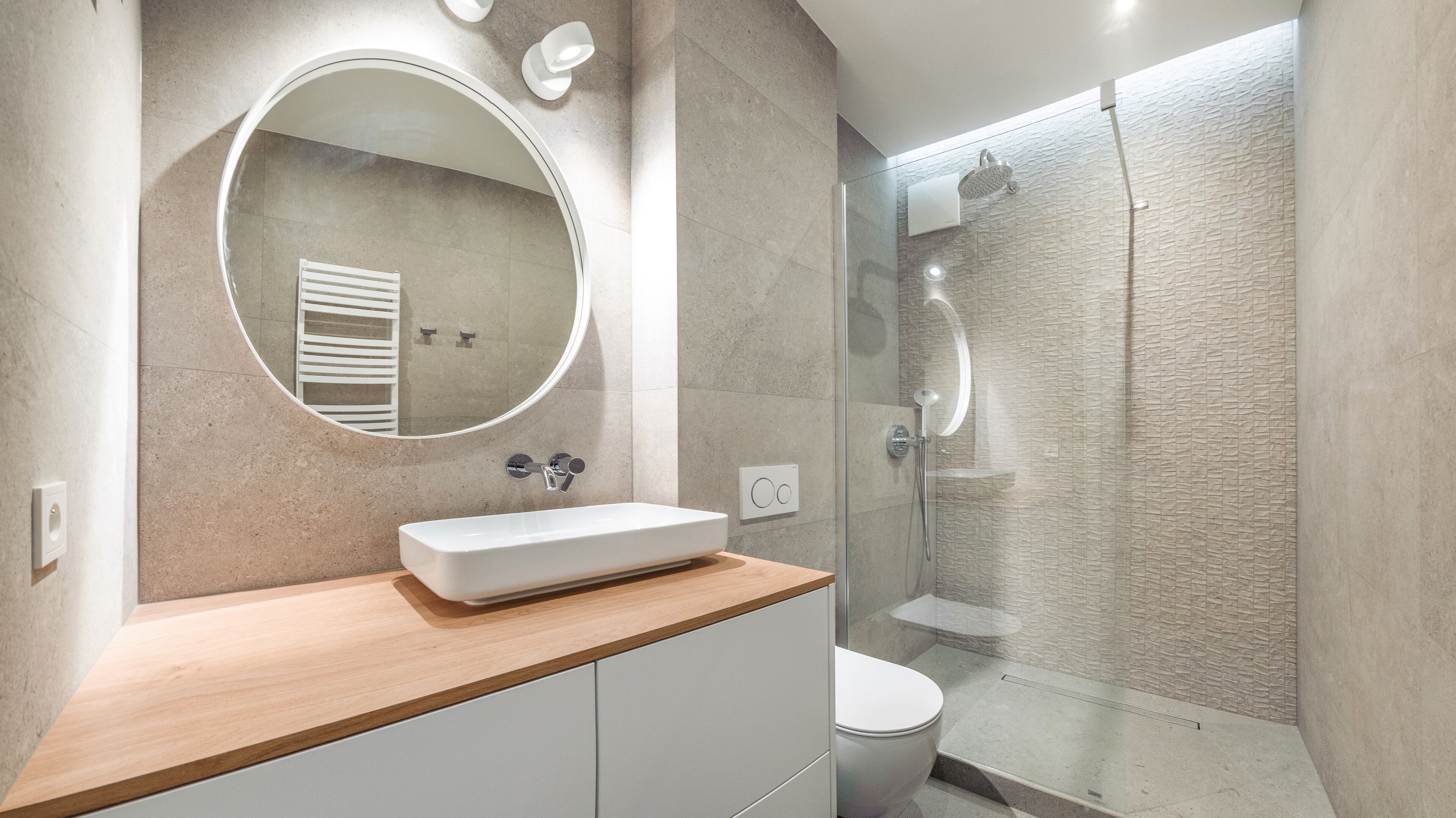 Apartamento (Bydgoska 5a/7) | Banheiro | Chuveiro, toalhas de banho