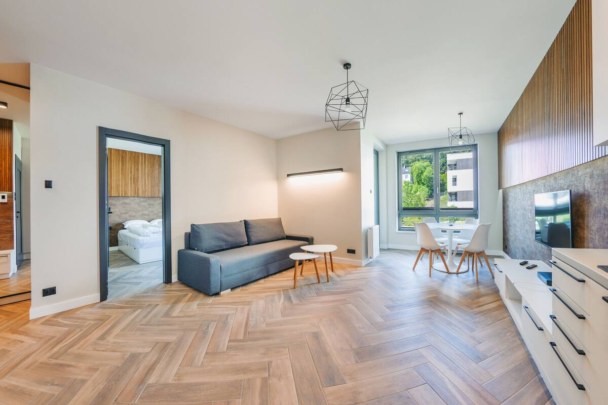 Apartamento (9b/14) | Sala de estar | TV de tela plana 30 polegadas com canais via satélite, TV