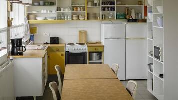 Shared fridge, microwave