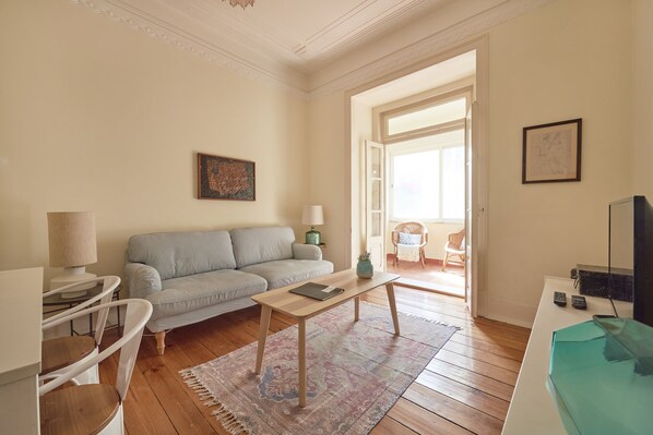 Apartment, 4 Bedrooms | Living room | Flat-screen TV - Renovated Spacious Baixa Apartment, By TimeCooler (Lisbon)