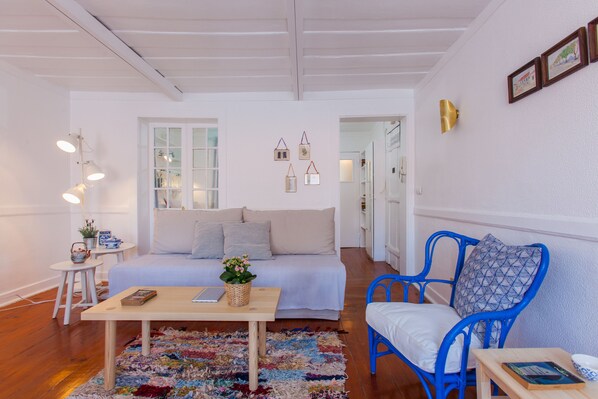 Apartment, 1 Bedroom | Living room | Flat-screen TV - Alfama Sunny & Typical Apartment, By TimeCooler (Lisbon)