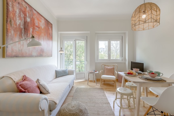 Apartment, 2 Bedrooms | Living room | Flat-screen TV - Sunny, Bright and Quiet Apartment, By TimeCooler (Lisbon)