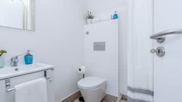 Apartment, 1 Bedroom | Bathroom | Shower, hair dryer, towels, soap