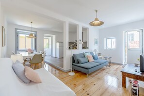 Apartment, 3 Bedrooms | Living area | Flat-screen TV - Alfama, Bright Spacious W/ Terrace Apartment, By TimeCooler (Lisbon)
