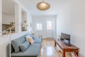 Apartment, 3 Bedrooms | Living area | Flat-screen TV - Alfama, Bright Spacious W/ Terrace Apartment, By TimeCooler (Lisbon)