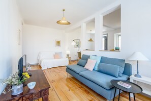 Apartment, 3 Bedrooms | Living area | Flat-screen TV - Alfama, Bright Spacious W/ Terrace Apartment, By TimeCooler (Lisbon)