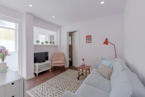 Apartment, 2 Bedrooms, Patio | Living area | Flat-screen TV - Sunny Apartment with Patio, By TimeCooler (Lisbon)