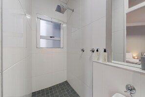 Classic Apartment | Bathroom | Separate tub and shower, deep soaking tub, rainfall showerhead - The Beach Club, Mossel Bay (Mossel Bay)