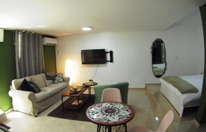 Studio | Living area | LCD TV - Large Beautiful Studio in Old Jaffa (Tel Aviv)