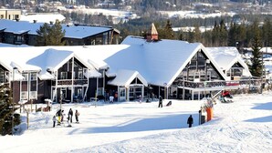 A ski resort with multiple buildings, including a lodge and a restaurant. - Trysilfjell Apartment Hotel (Trysil)