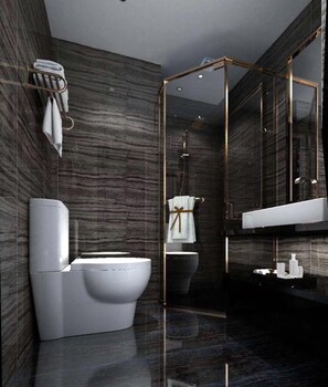 Comfort Double Room, 1 Queen Bed | Bathroom | Shower, rainfall showerhead, free toiletries, hair dryer - Royal Meihao Hotel (Sihanoukville)