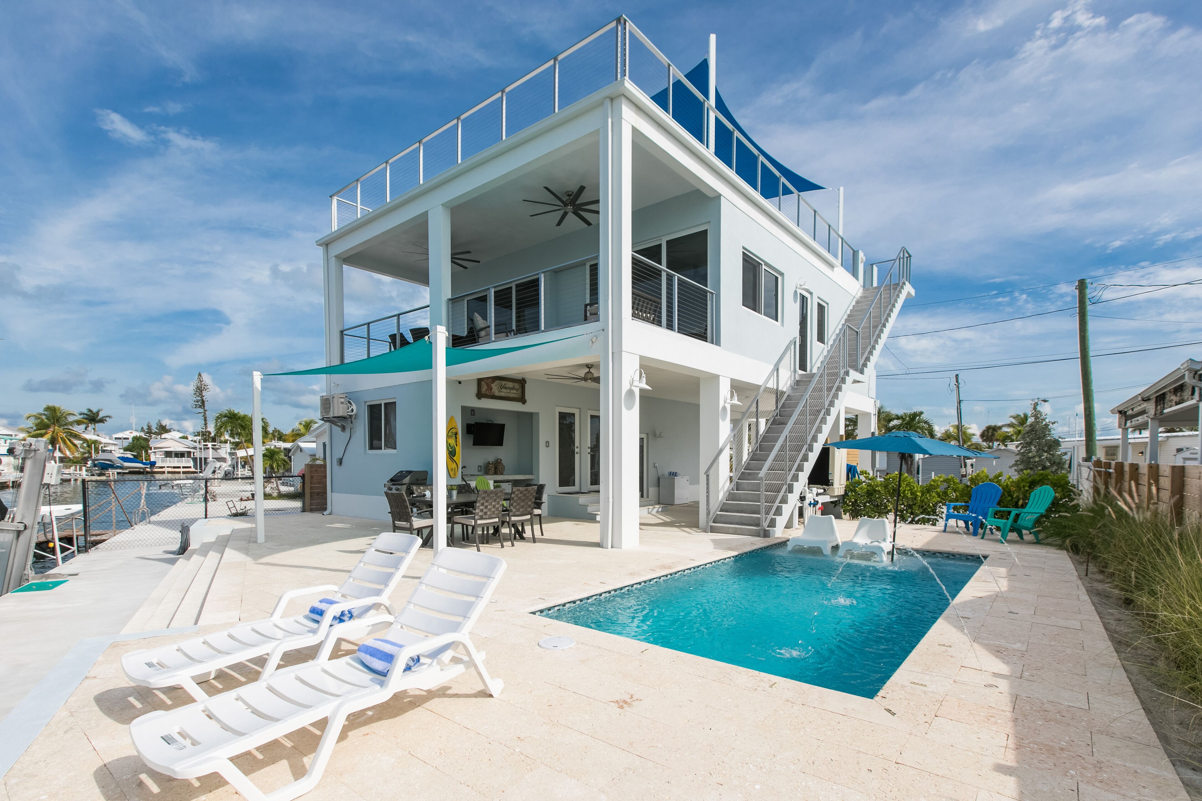 Piscine extérieure, piscine chauffée