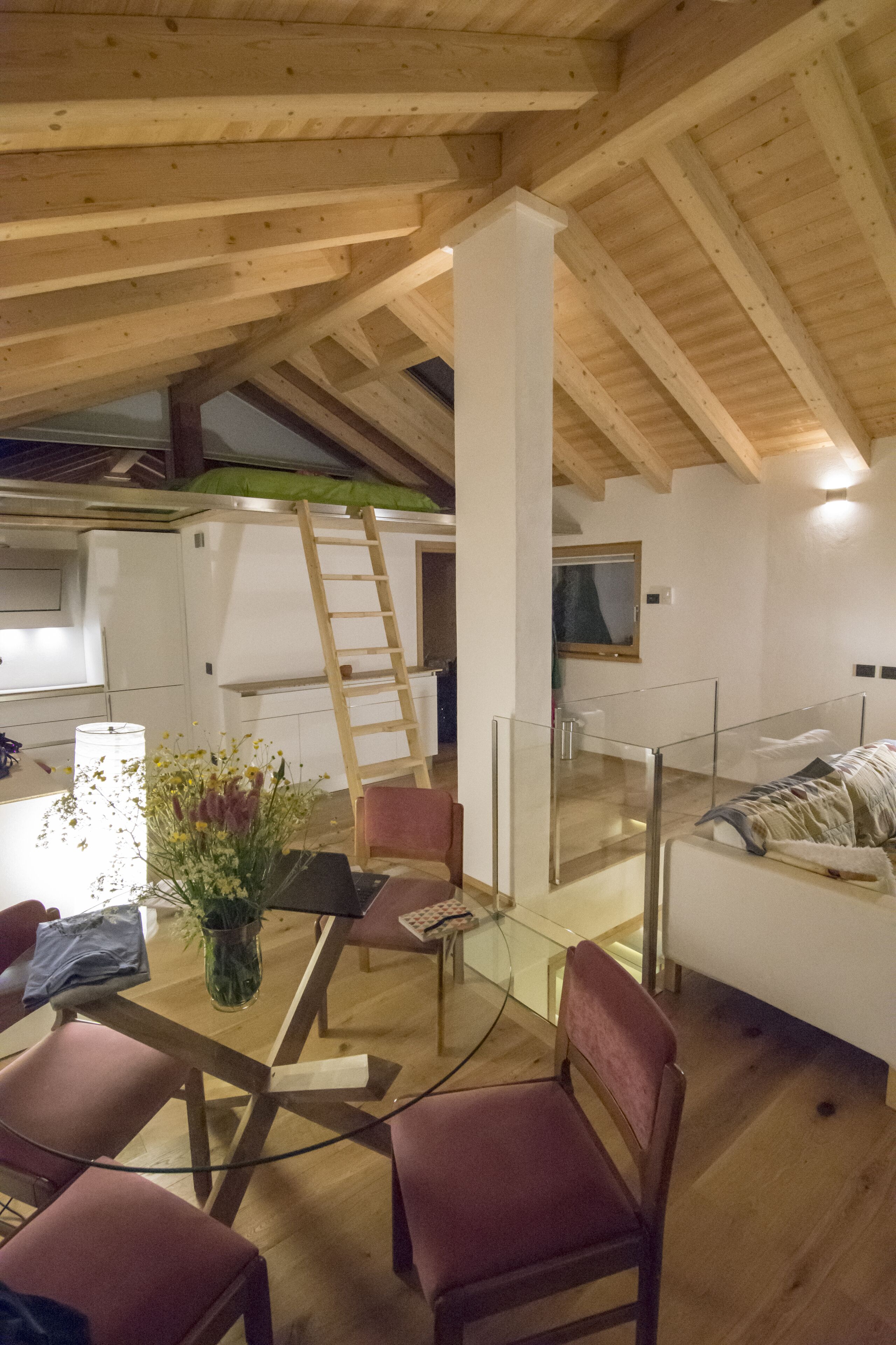 Comfort Chalet | Living area | 17-inch flat-screen TV with digital channels, TV, heated floors