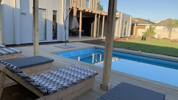 Outdoor pool, a heated pool