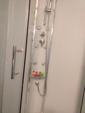 Shower, hair dryer, soap, shampoo - A corner of greenery .. (St Joseph)