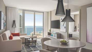 Svit - 2 sovrum - tillgänglighetsanpassat - havsutsikt | Sängtillbehör av högsta kvalitet och värdeförvaringsskåp på rummet